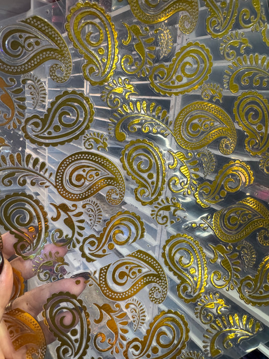 GOLD FOIL PAISLEY