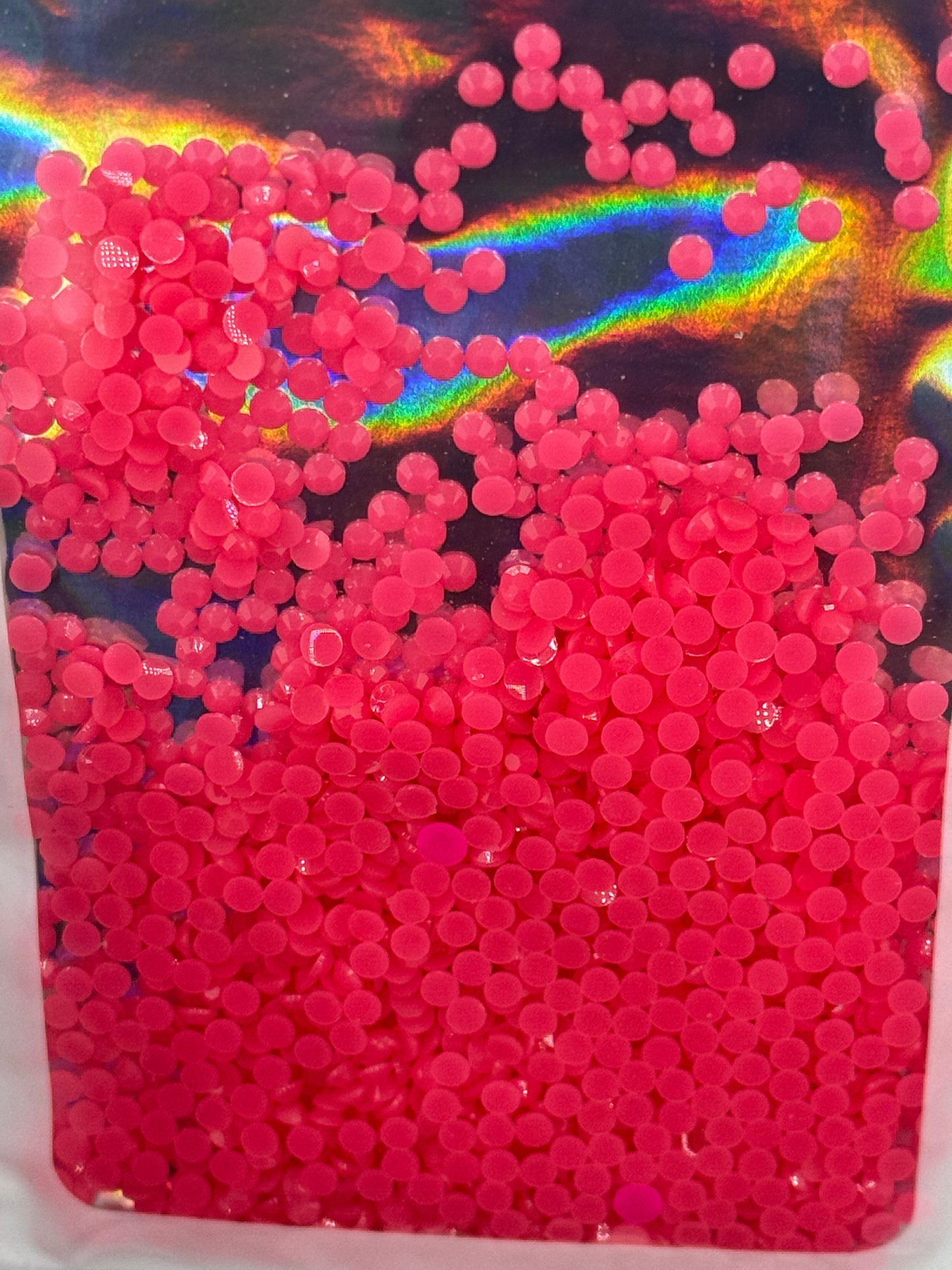 3mm RESIN RHINESTONES SEMI TRANSPARENT DARK PINK JELLY
