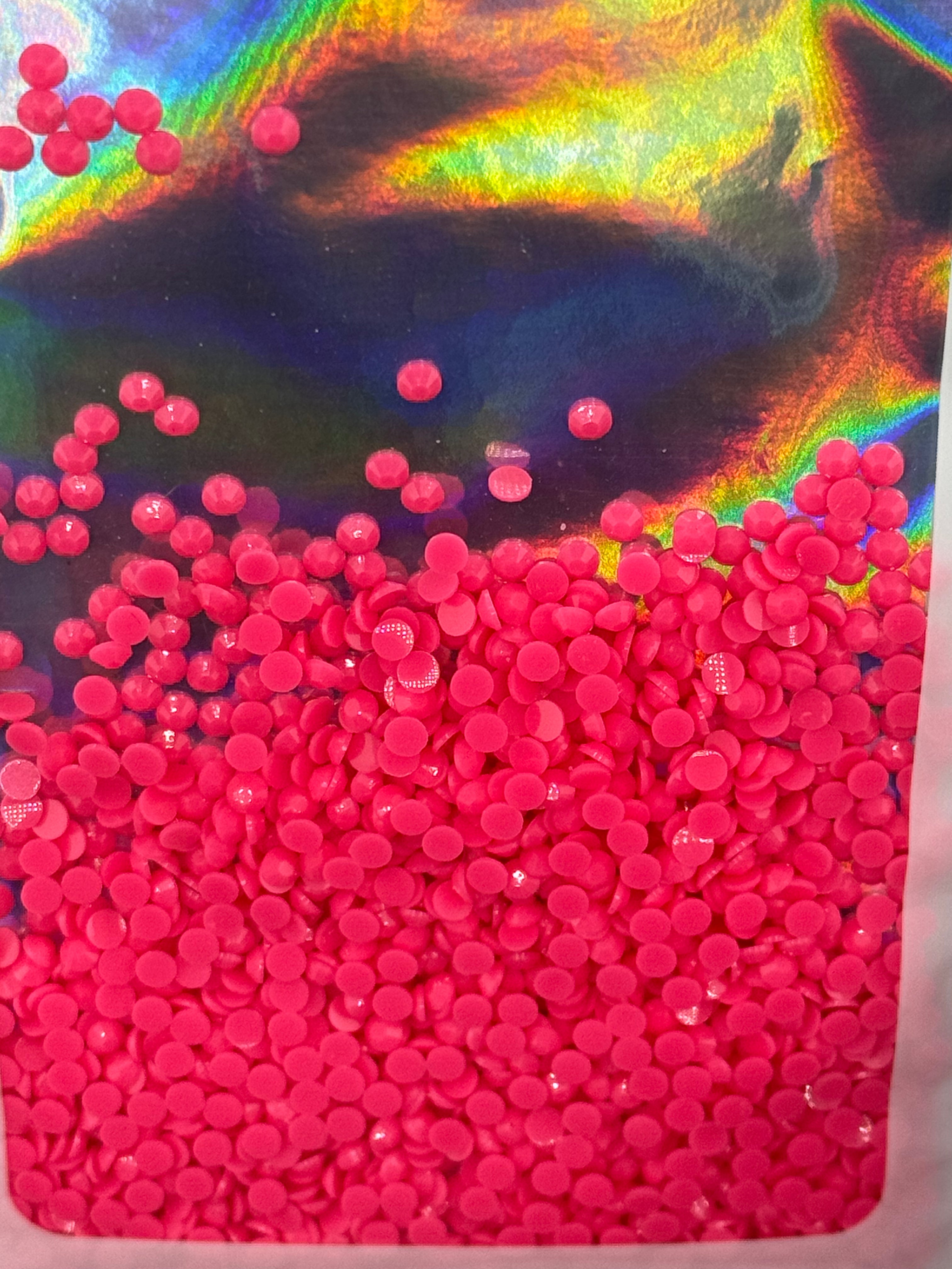 3mm RESIN RHINESTONES SOLID ROSE JELLY