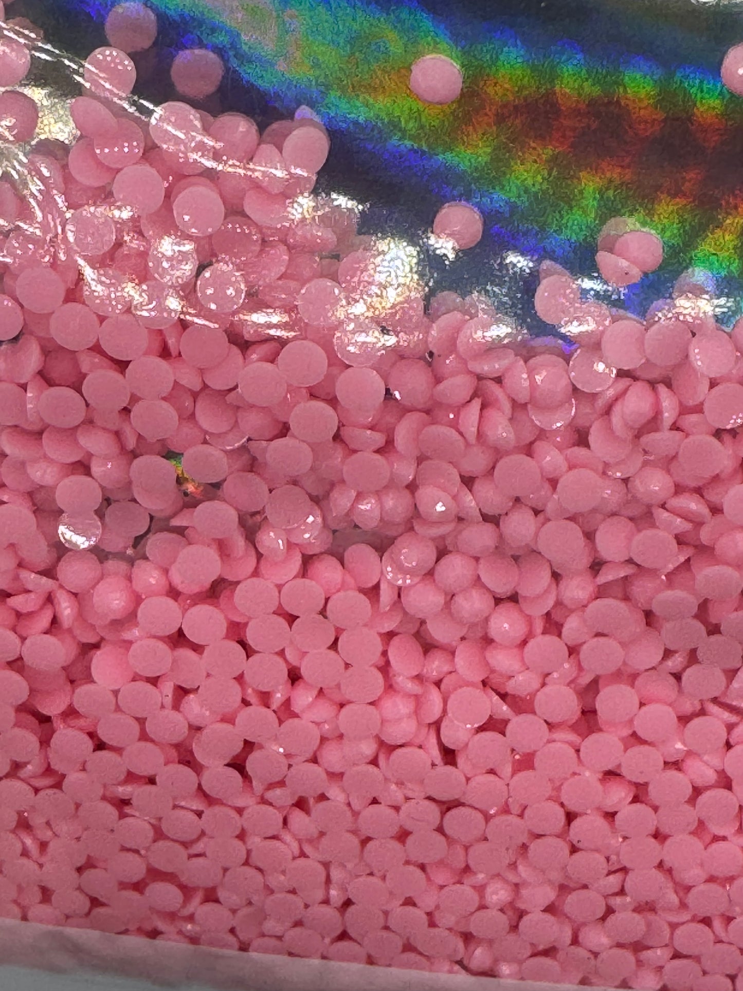 3mm RESIN RHINESTONES SOLID LIGHT PINK JELLY