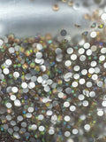 3mm RESIN RHINESTONES CHAMPAGNE AB SILVER BACK