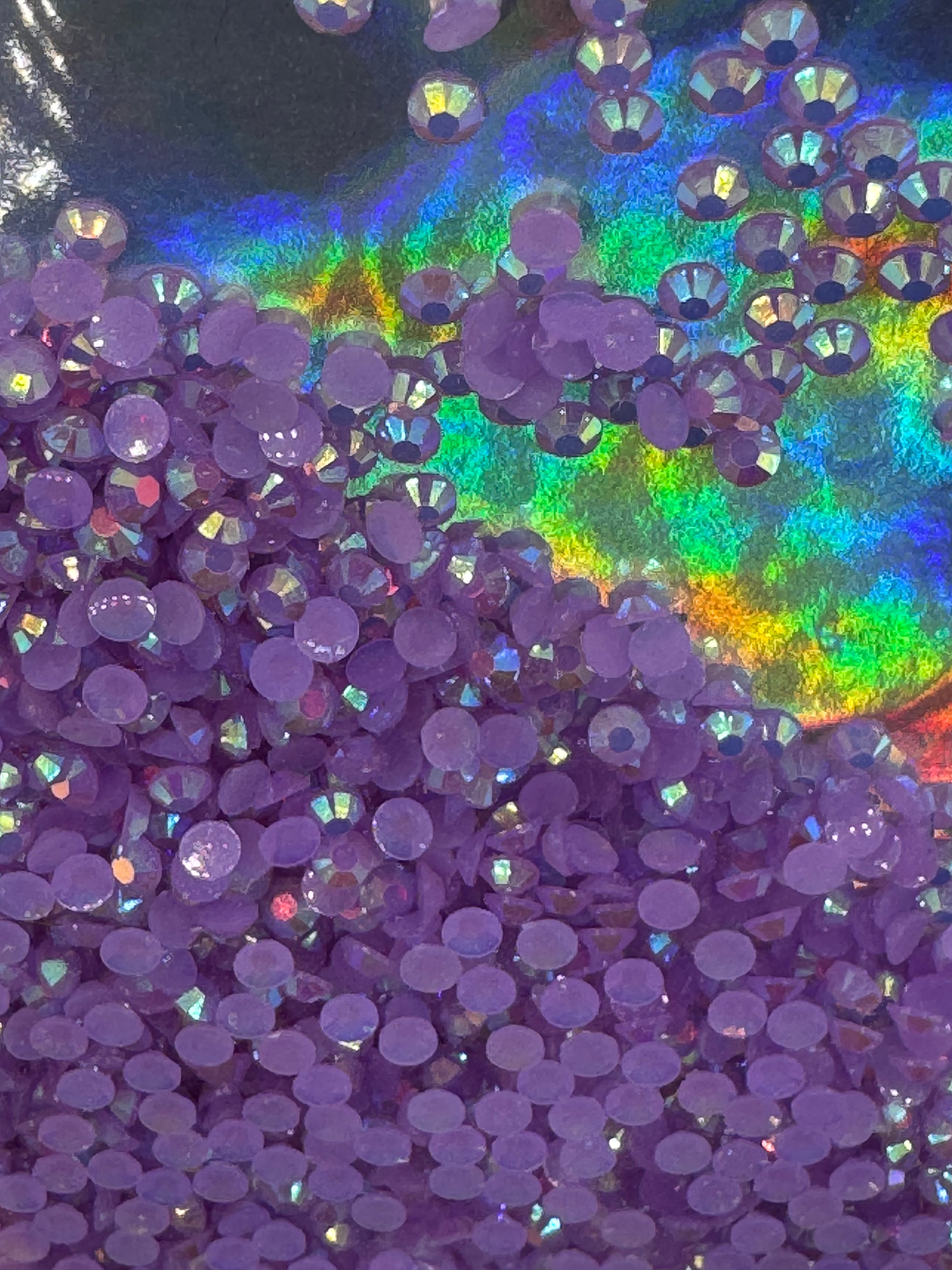 3mm RESIN RHINESTONES LIGHT AMETHYST AB JELLY