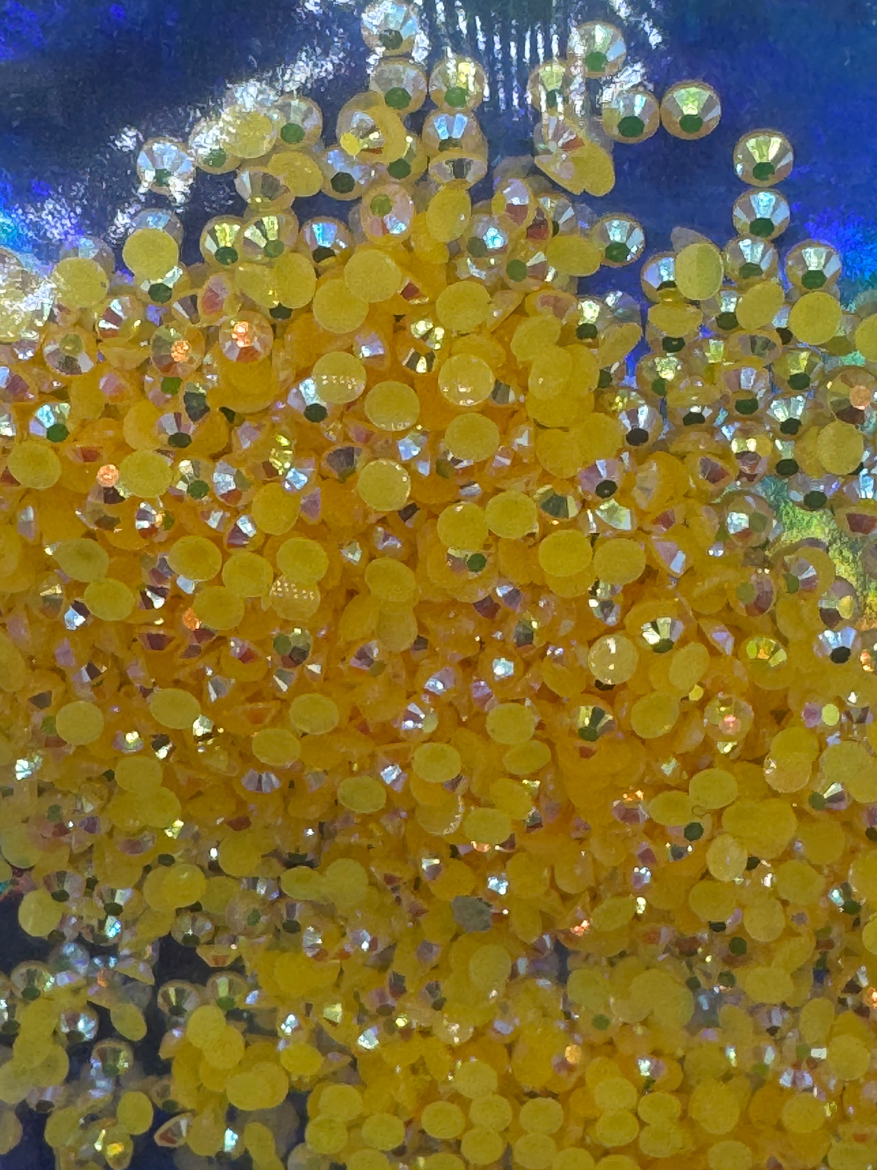3mm RESIN RHINESTONES ORANGE AB JELLY