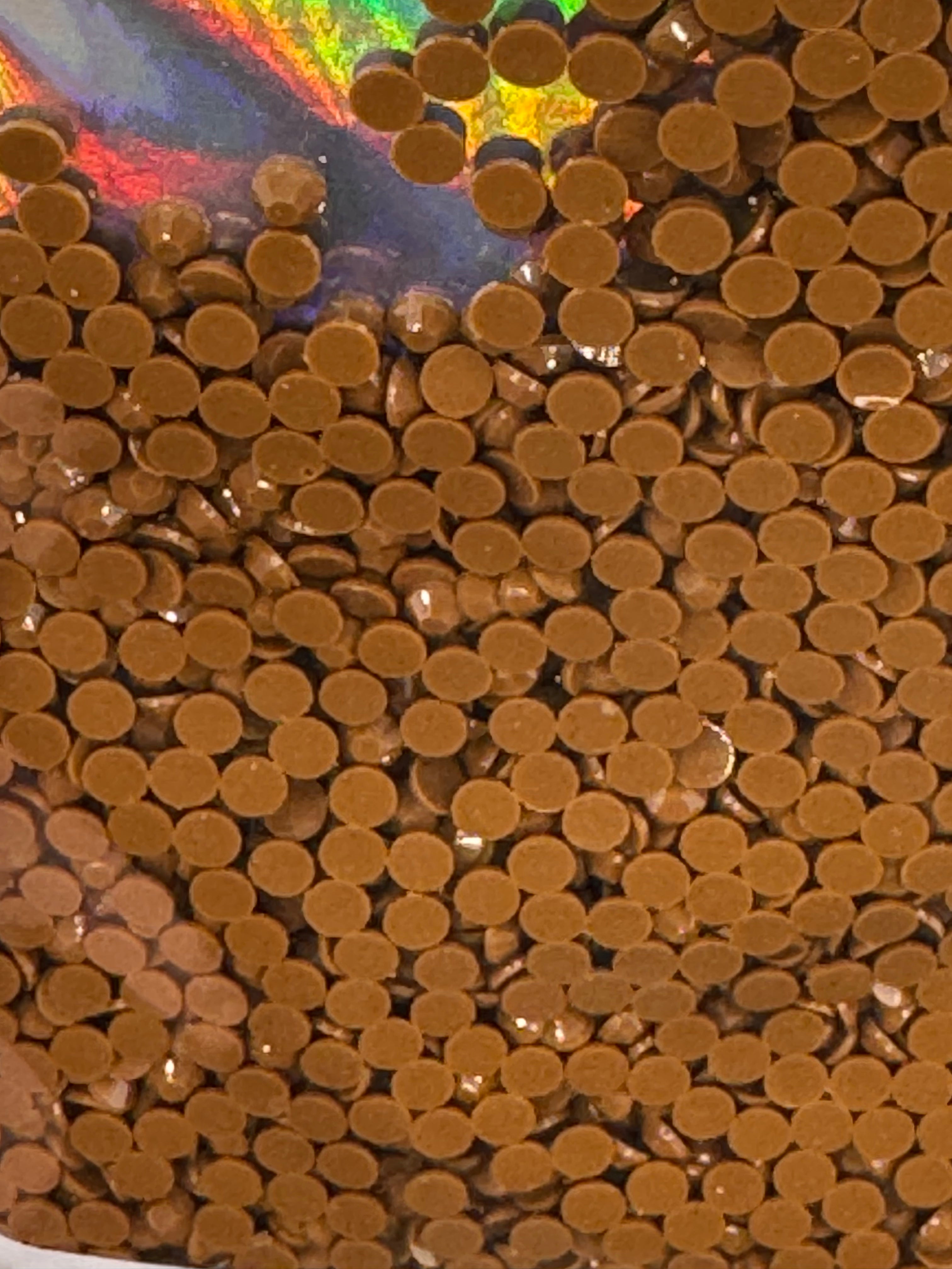 3mm RESIN RHINESTONES SOLID COFFEE JELLY