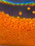 3mm RESIN RHINESTONES SOLID ORANGE JELLY