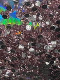 3mm RESIN RHINESTONES LIGHT PINK SILVER BACK