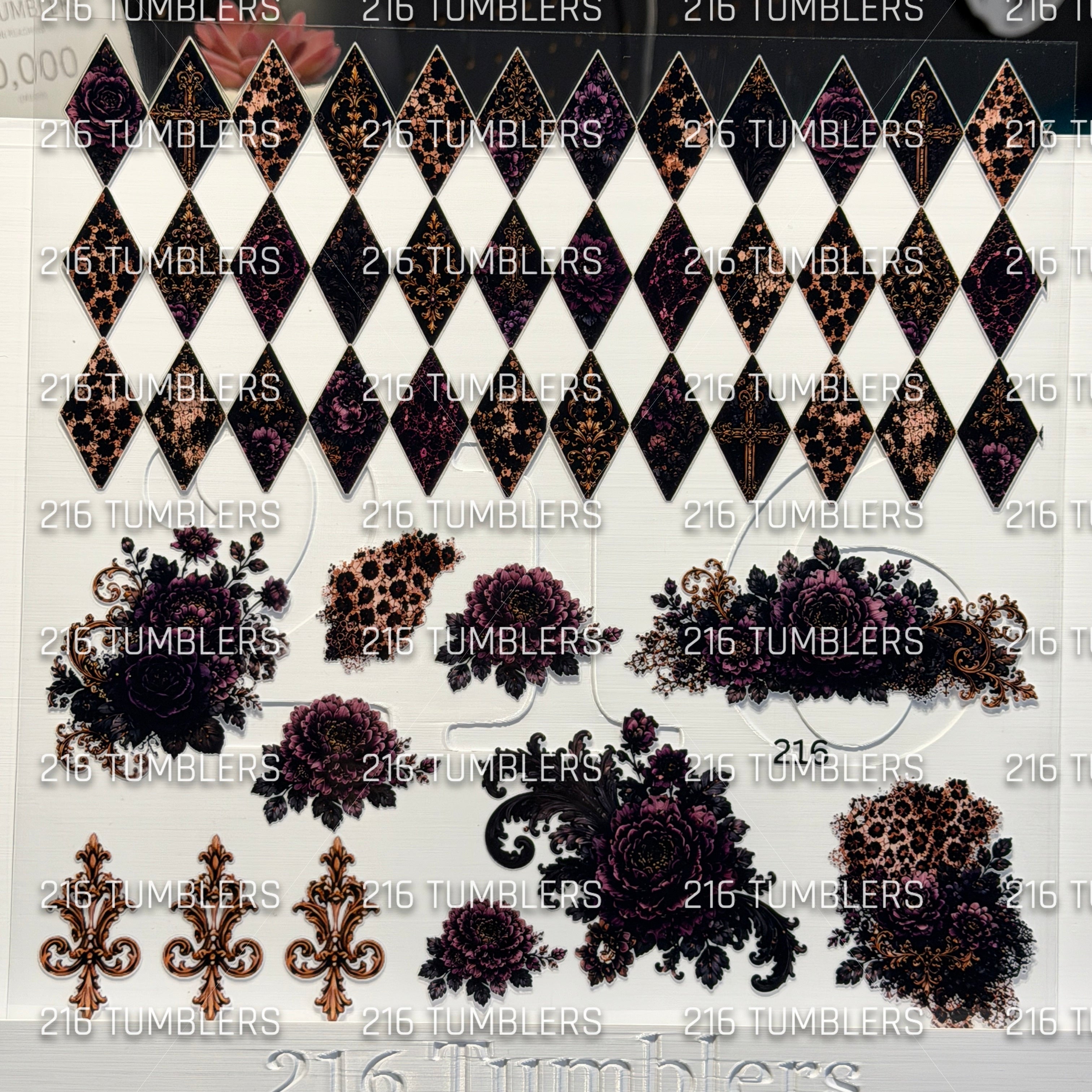 1148 GOTHIC ROMANCE ARGYLE/FLORAL