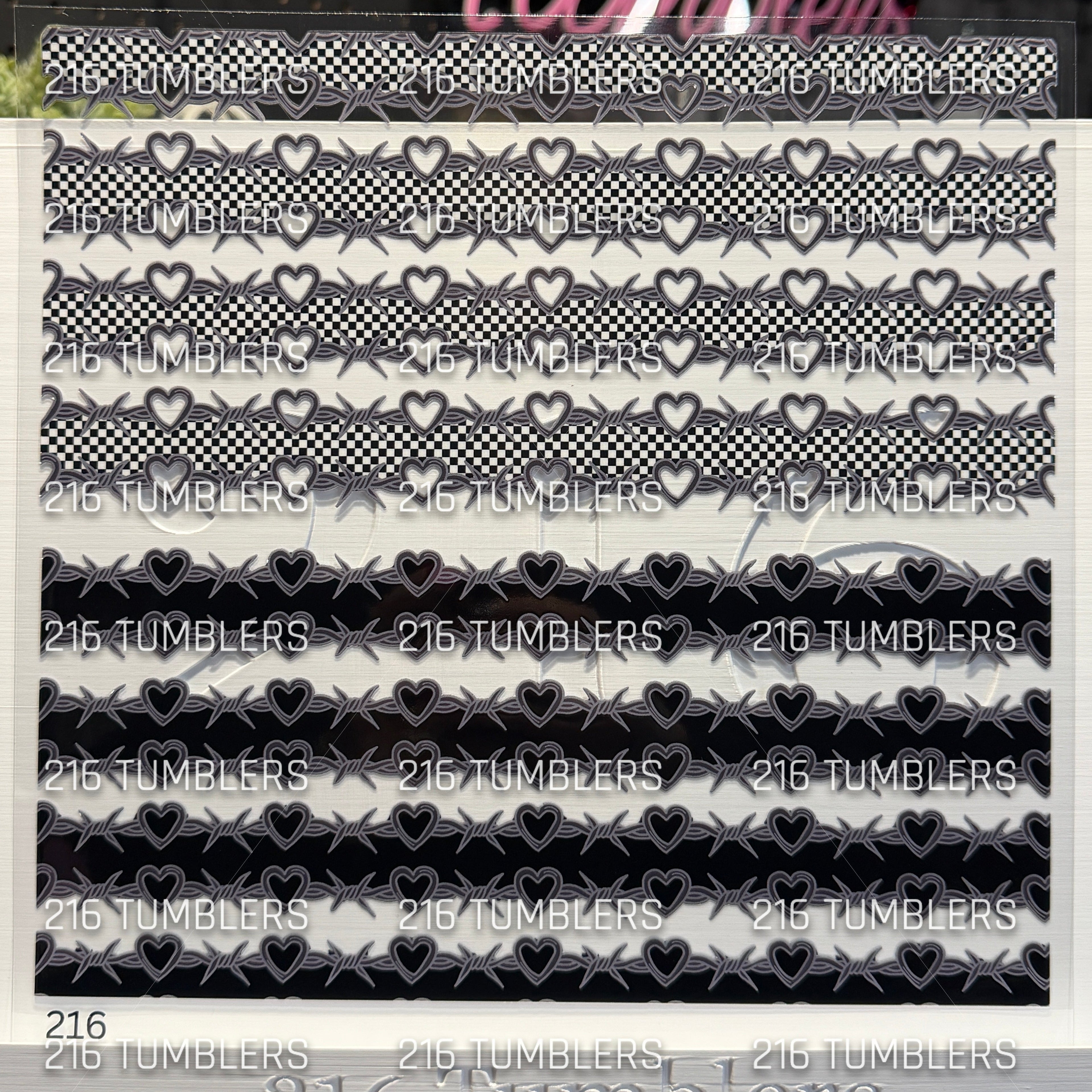 1134 CHECKER BARBED WIRE BANDS