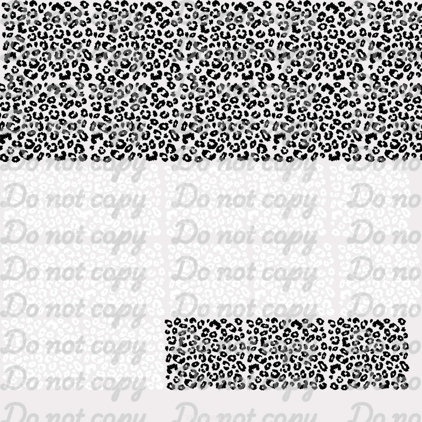 693 BLACK AND WHITE SMALL LEOPARD