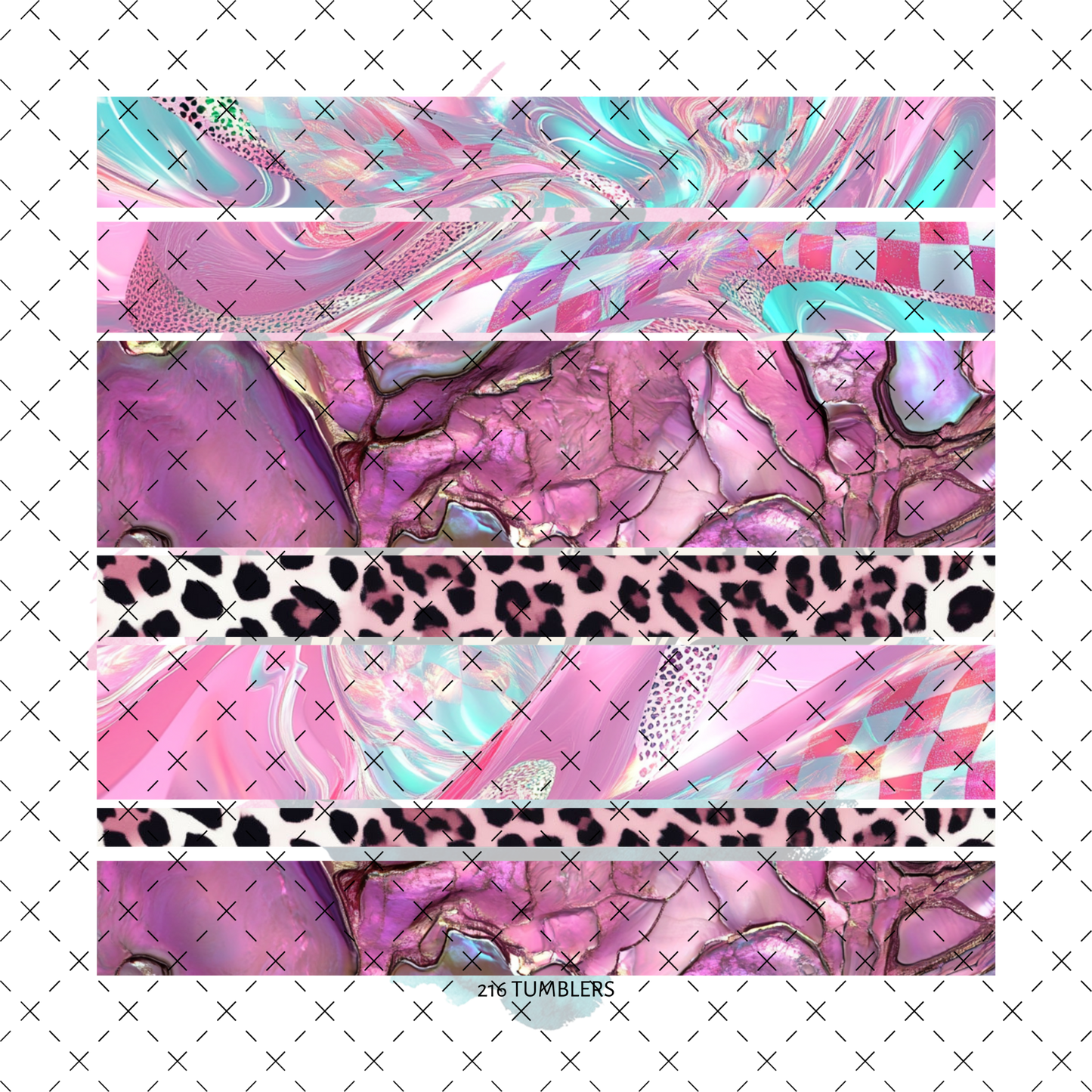 10X10-96 PINK BANDS