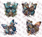#20-34 Steampunk Butterflies Blues