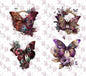 20-33 Steampunk Butterflies Purples