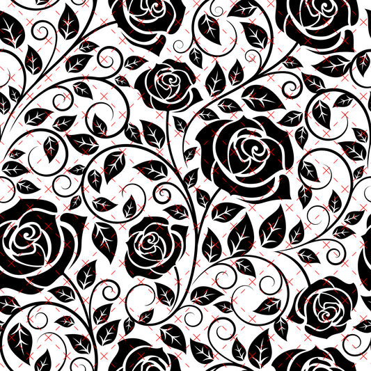10X10 OUTLINES  #17 TOOLED ROSE
