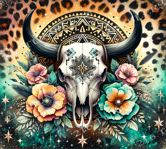 W105 WESTERN BULL SKULL