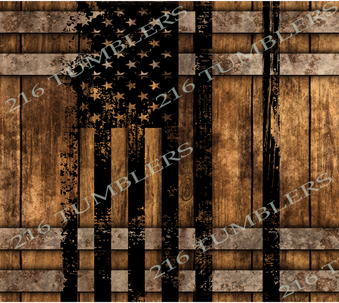 W108 WOODGRAIN FLAG