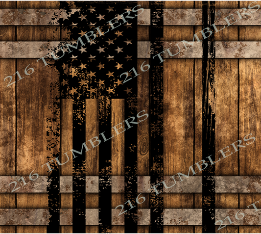 W108 WOODGRAIN FLAG