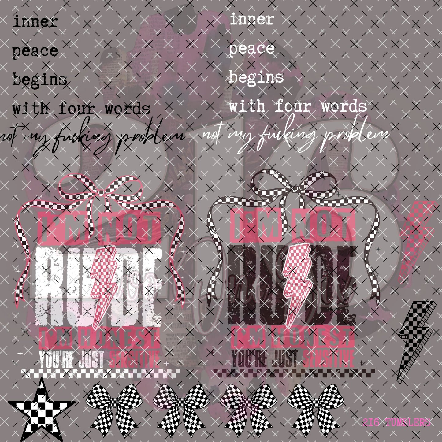 335 IM NOT RUDE W/WHITE