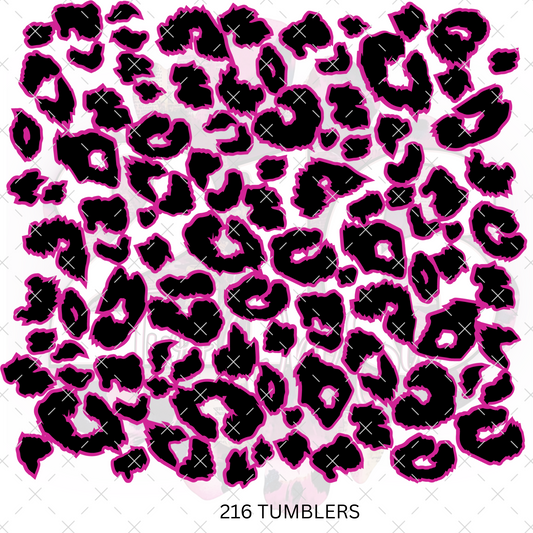 261 - PINK LEOPARD SPOTS W/OUTLINES