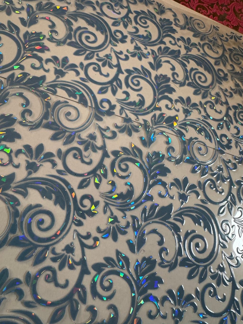 BLUE GRAY HOLOGRAM TOOLED LEATHER - 216 Tumblers
