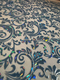 BLUE GRAY HOLOGRAM TOOLED LEATHER - 216 Tumblers
