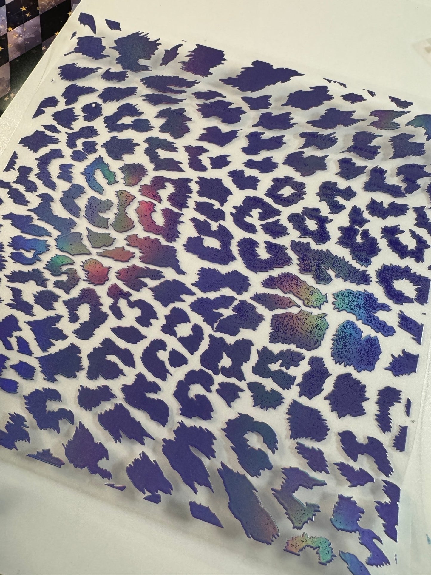 BLUE HOLOGRAPHIC LEOPARD PRINT - 216 Tumblers