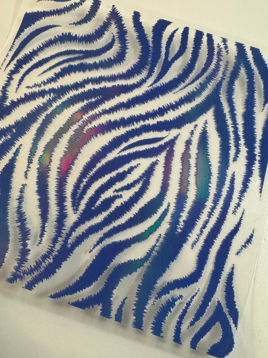 BLUE HOLOGRAPHIC TIGER STRIPE - 216 Tumblers