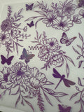 BRIGHT PURPLE BUTTERFLIES/FLORAL HOLOGRAPHIC - 216 Tumblers