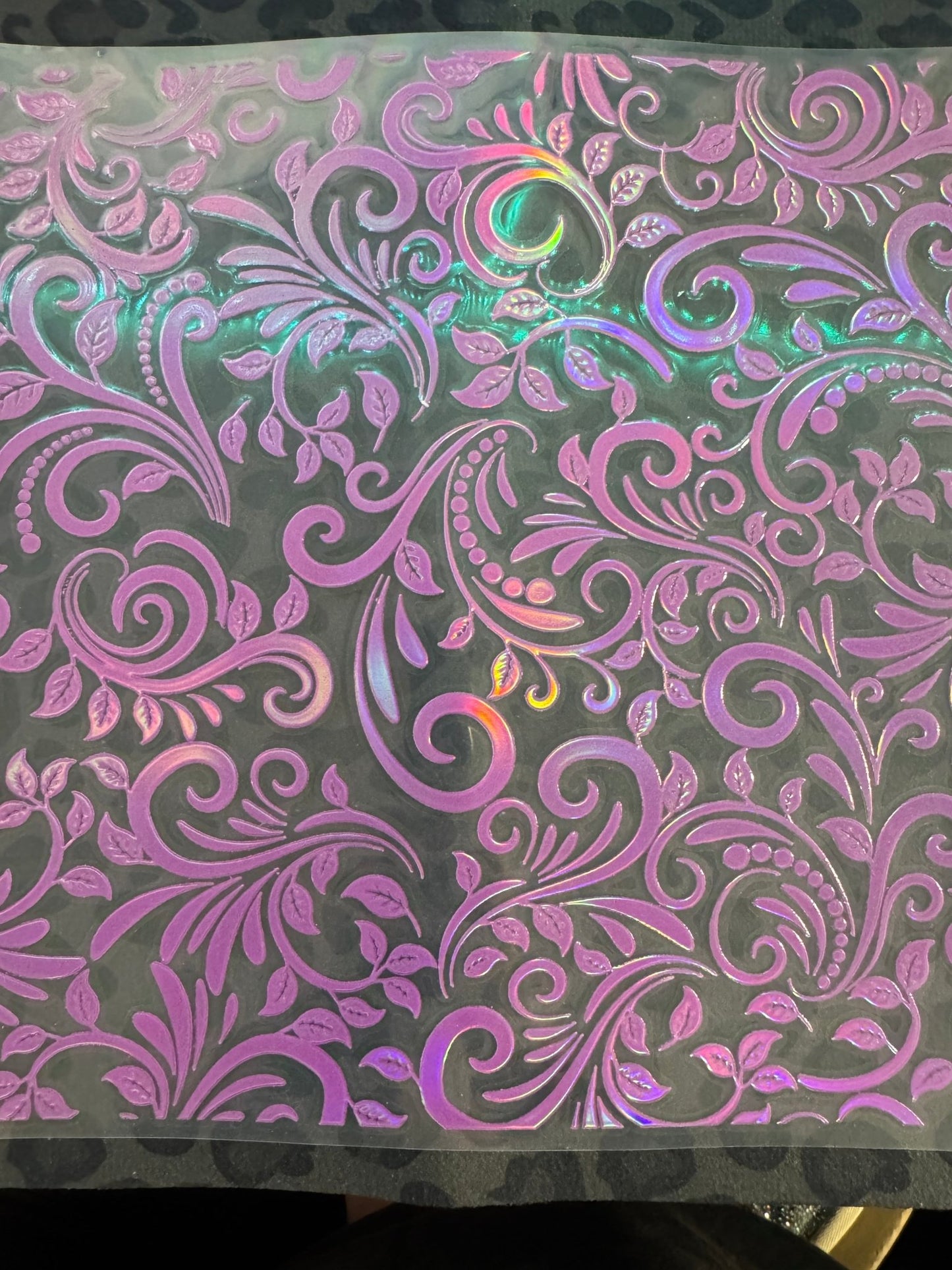 BRIGHT PURPLE HOLOGRAPHIC TOOED LEATHER - 216 Tumblers