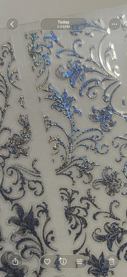 BURNISHED HOLO SILVER GLITTER - TOOLED ELEMENTS - 216 Tumblers