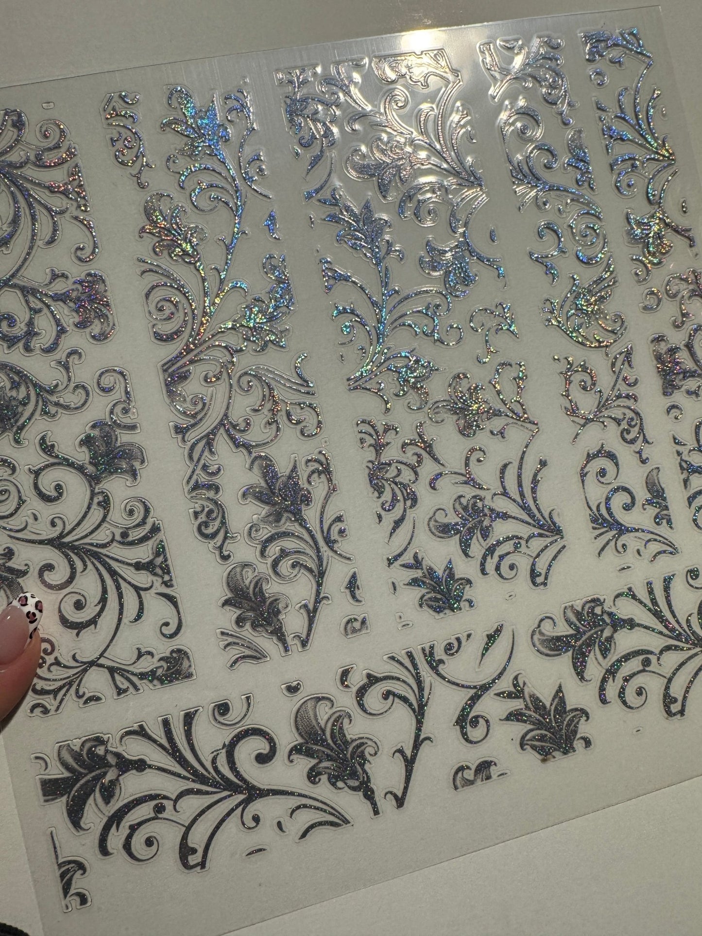 BURNISHED HOLO SILVER GLITTER - TOOLED ELEMENTS - 216 Tumblers