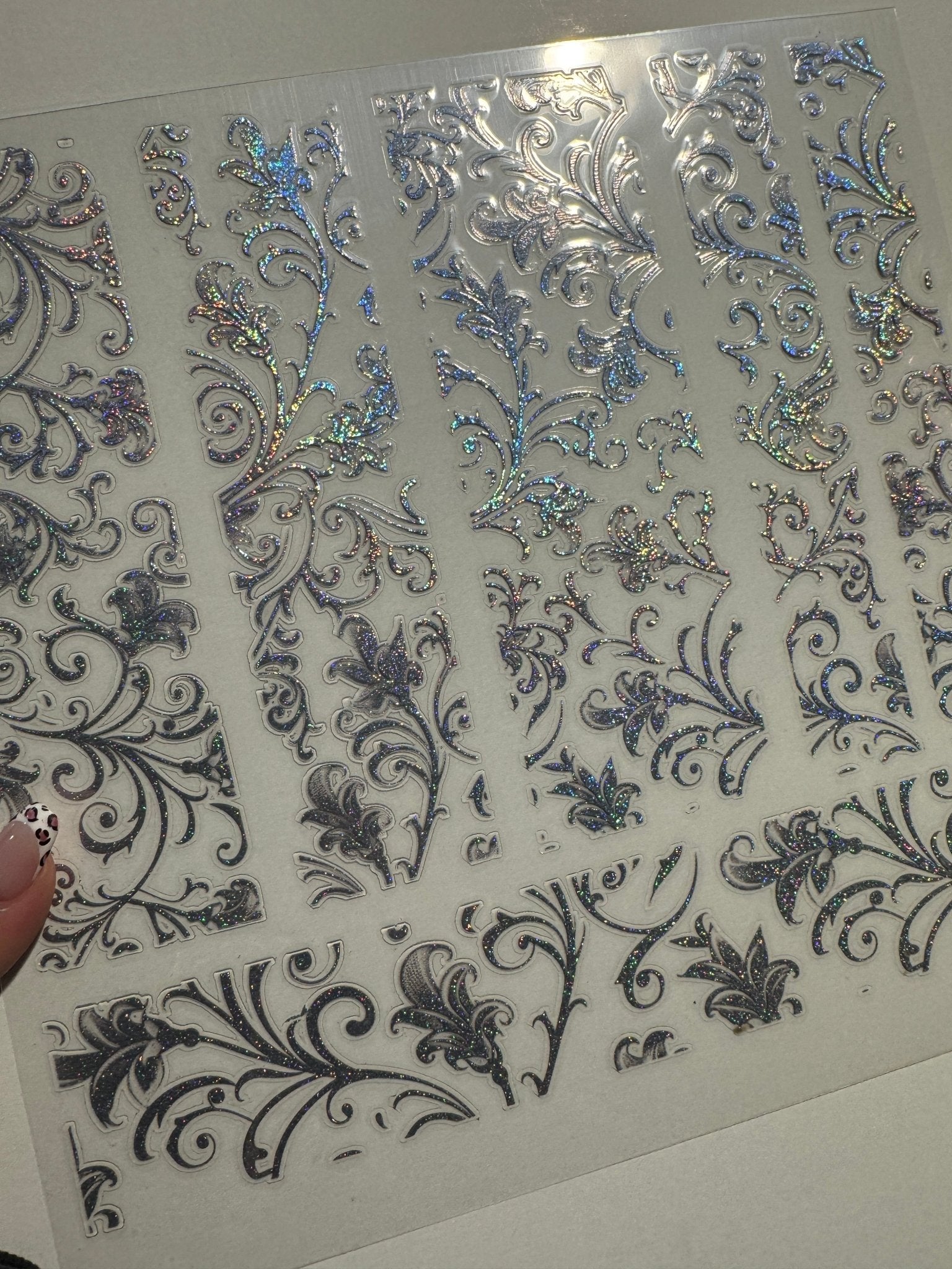 BURNISHED HOLO SILVER GLITTER - TOOLED ELEMENTS - 216 Tumblers