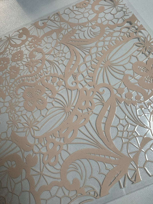 C - 103 CREAM LACE BIG - 216 Tumblers