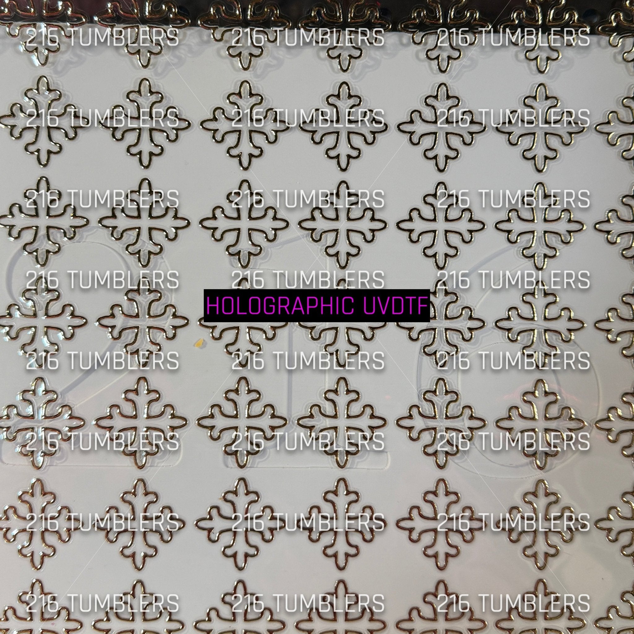 CHAMPAGNE GOLD THINGS 11.25X11.25 - 216 Tumblers