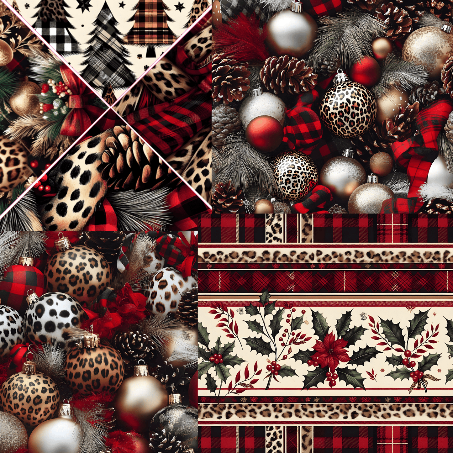 CHRISTMAS BUNDLE *4 PRINTS* W/MIXED MEDIA - 216 Tumblers