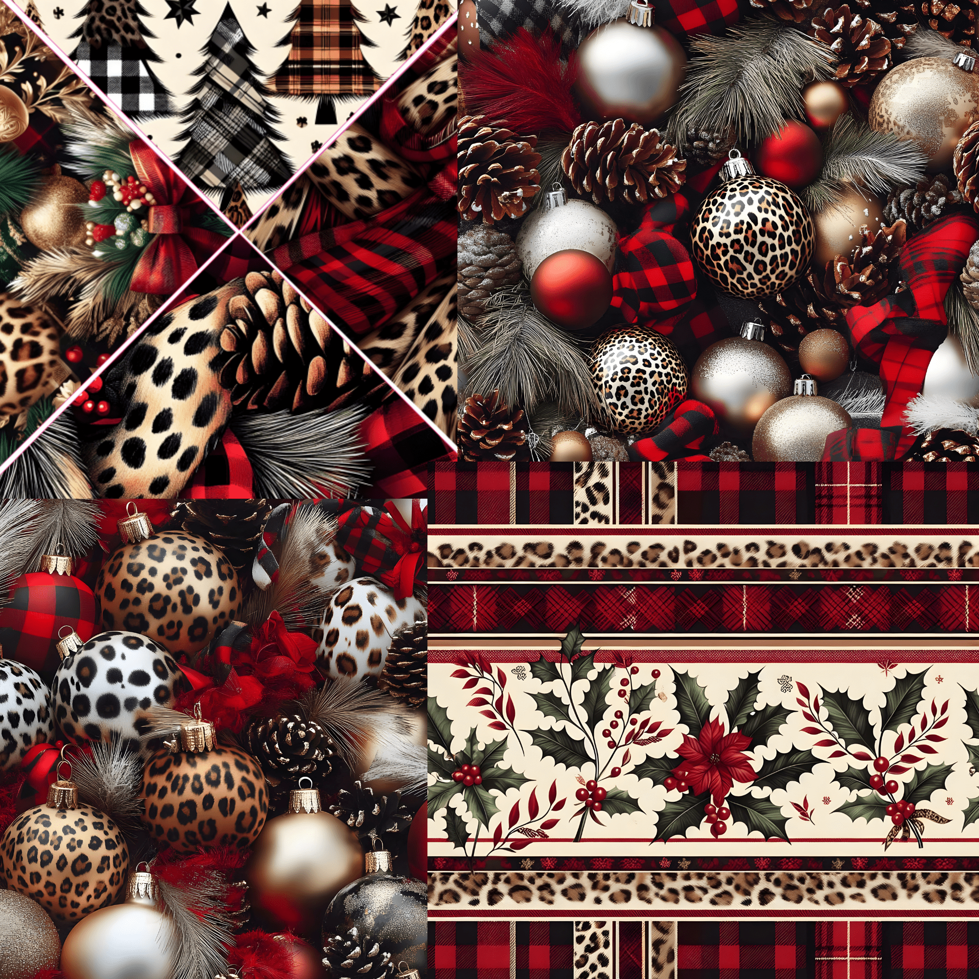 CHRISTMAS BUNDLE *4 PRINTS* W/MIXED MEDIA - 216 Tumblers