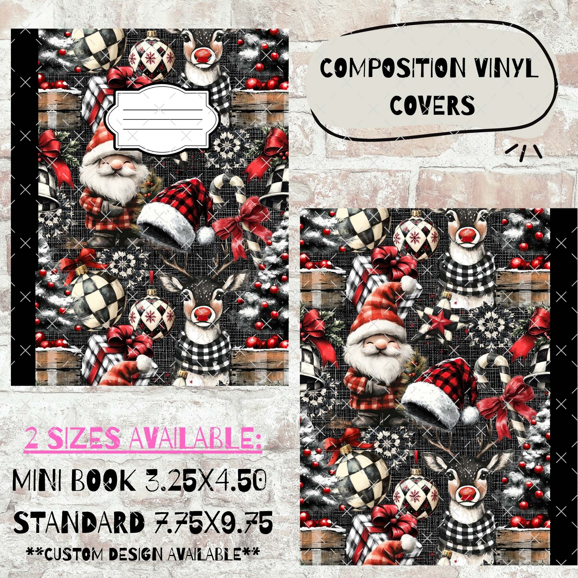 COMPOSITION BOOK VINYL - CHRISTMAS 1 - 216 Tumblers
