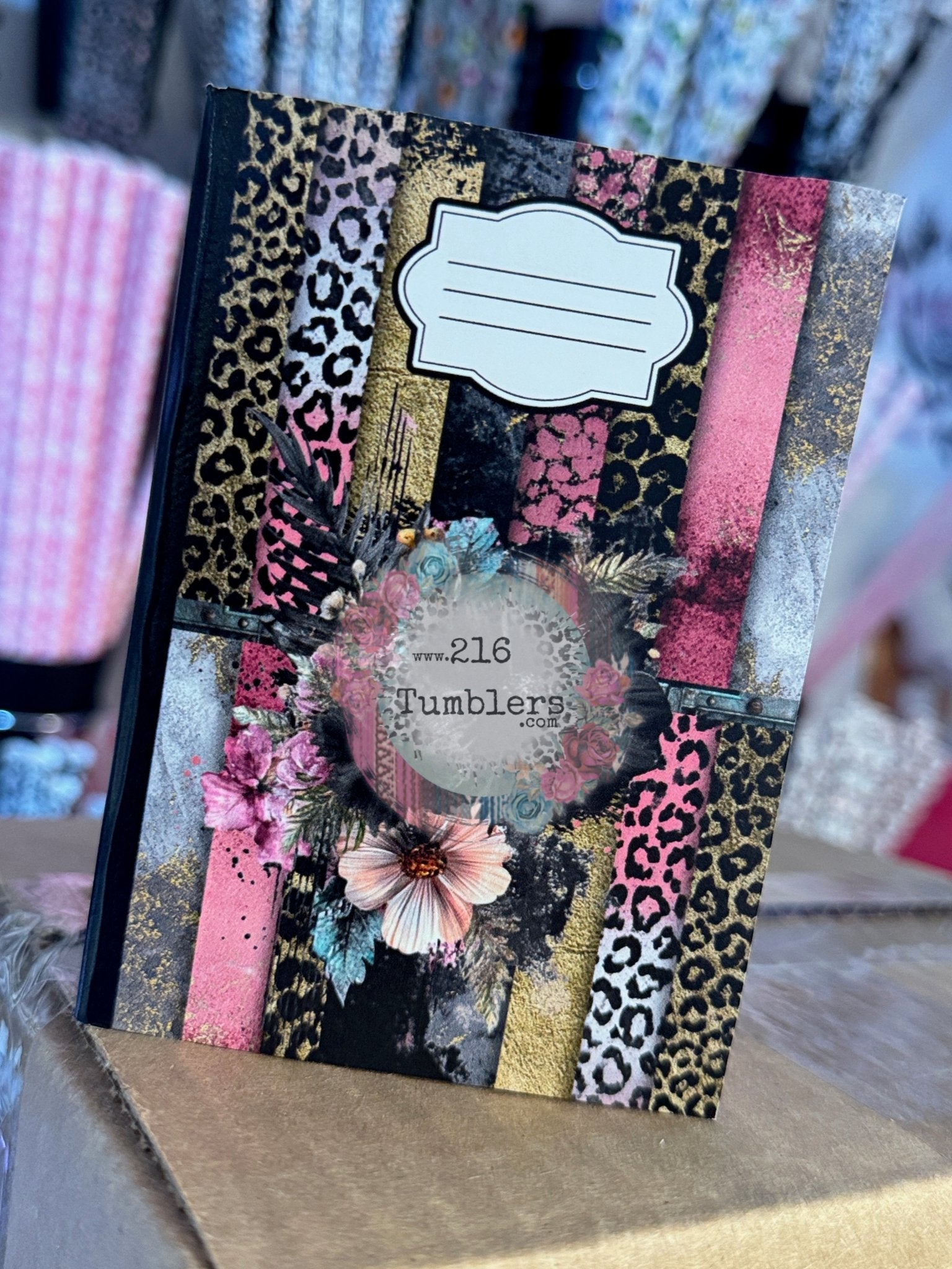 COMPOSITION BOOK VINYL - LEOPARD BANDS - 216 Tumblers
