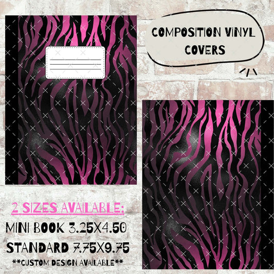 COMPOSITION BOOK VINYL - PINK ZEBRA - 216 Tumblers