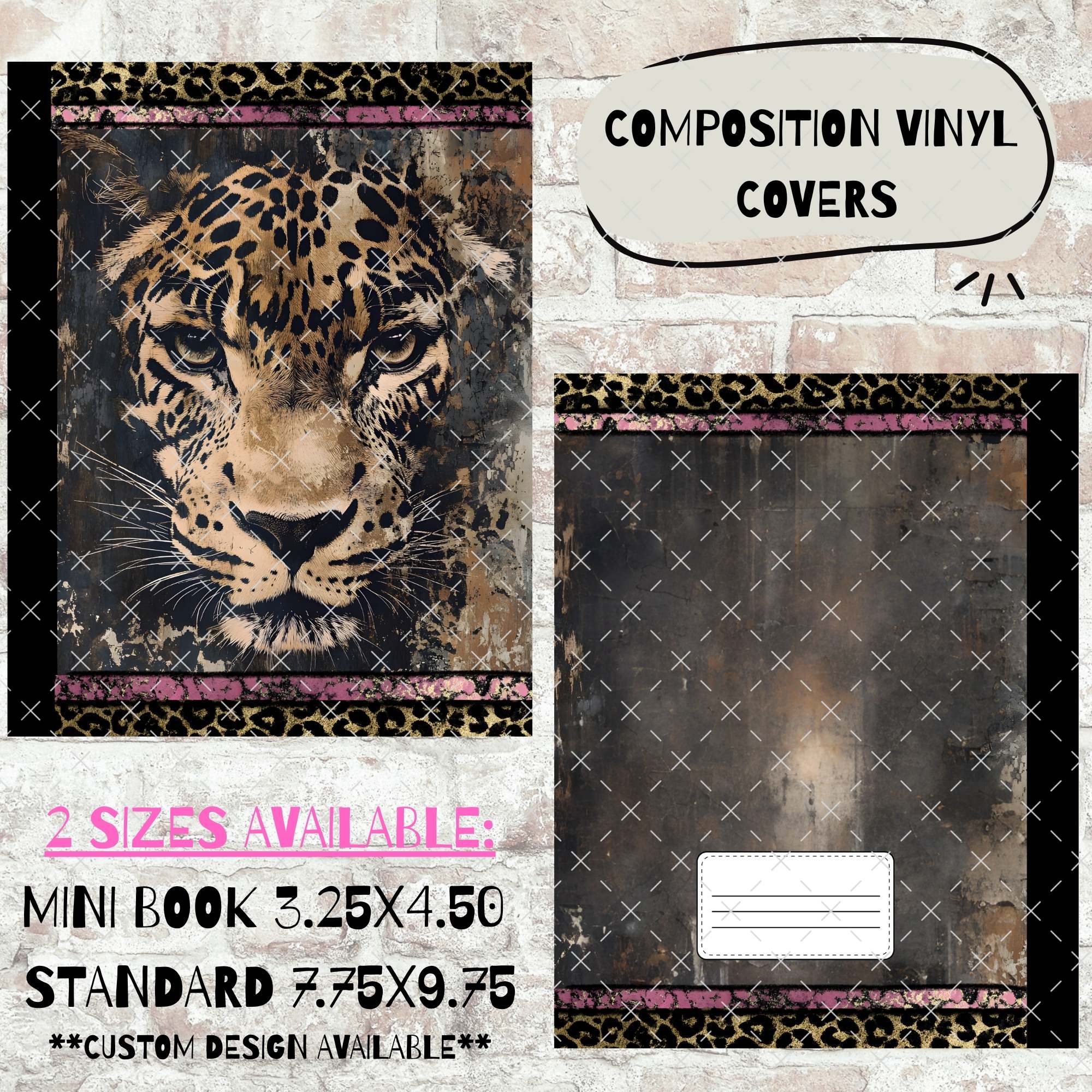 COMPOSITION BOOK VINYL - TIGER/LEOPARD - 216 Tumblers