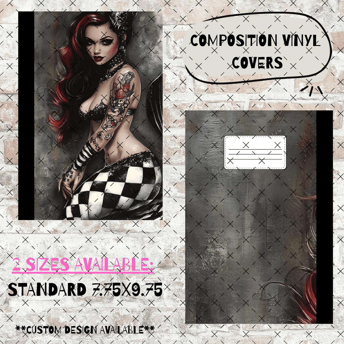 COMPOSITION BOOK VINYL - VIXEN PINUP - 216 Tumblers