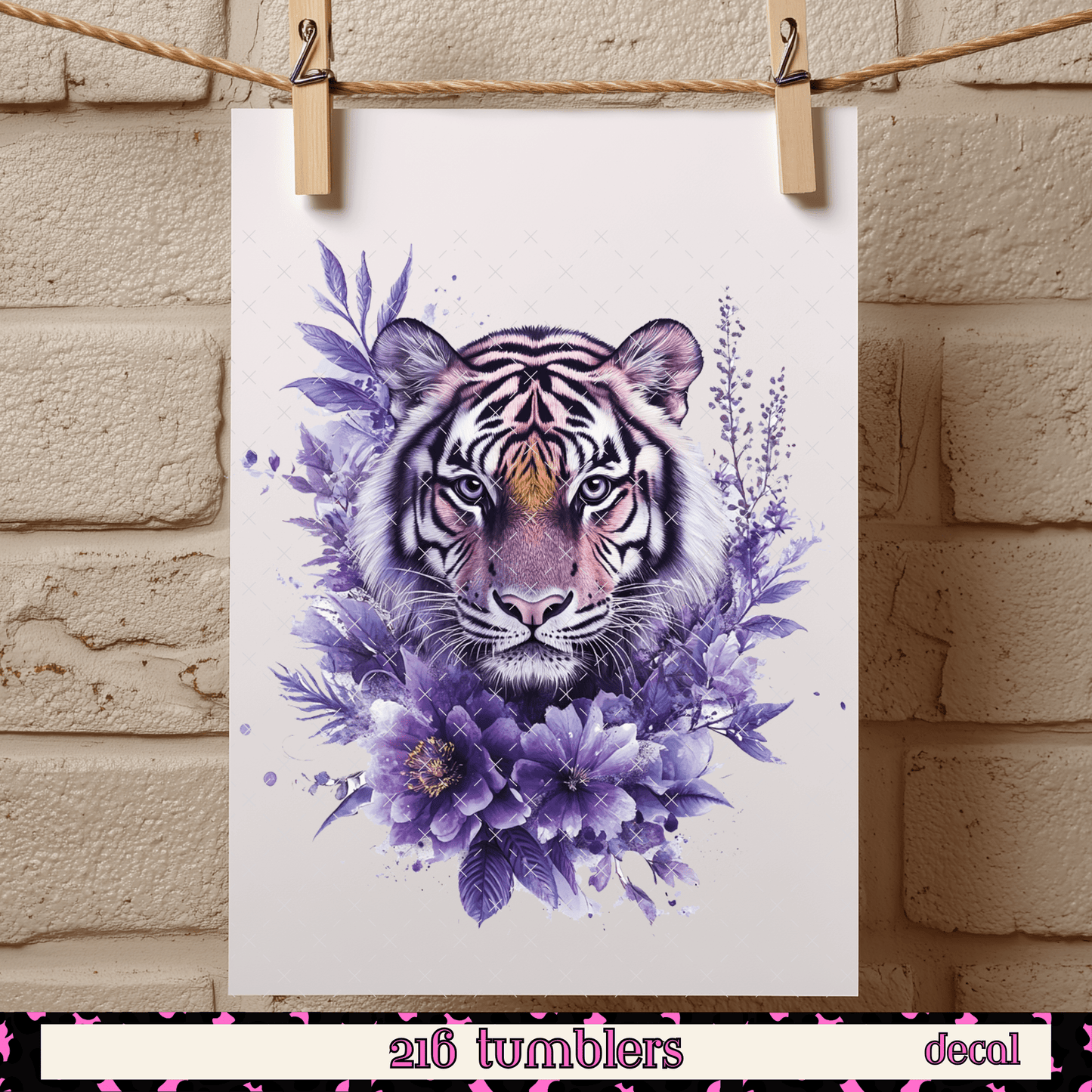 D - 333 PURPLE TIGER - 216 Tumblers