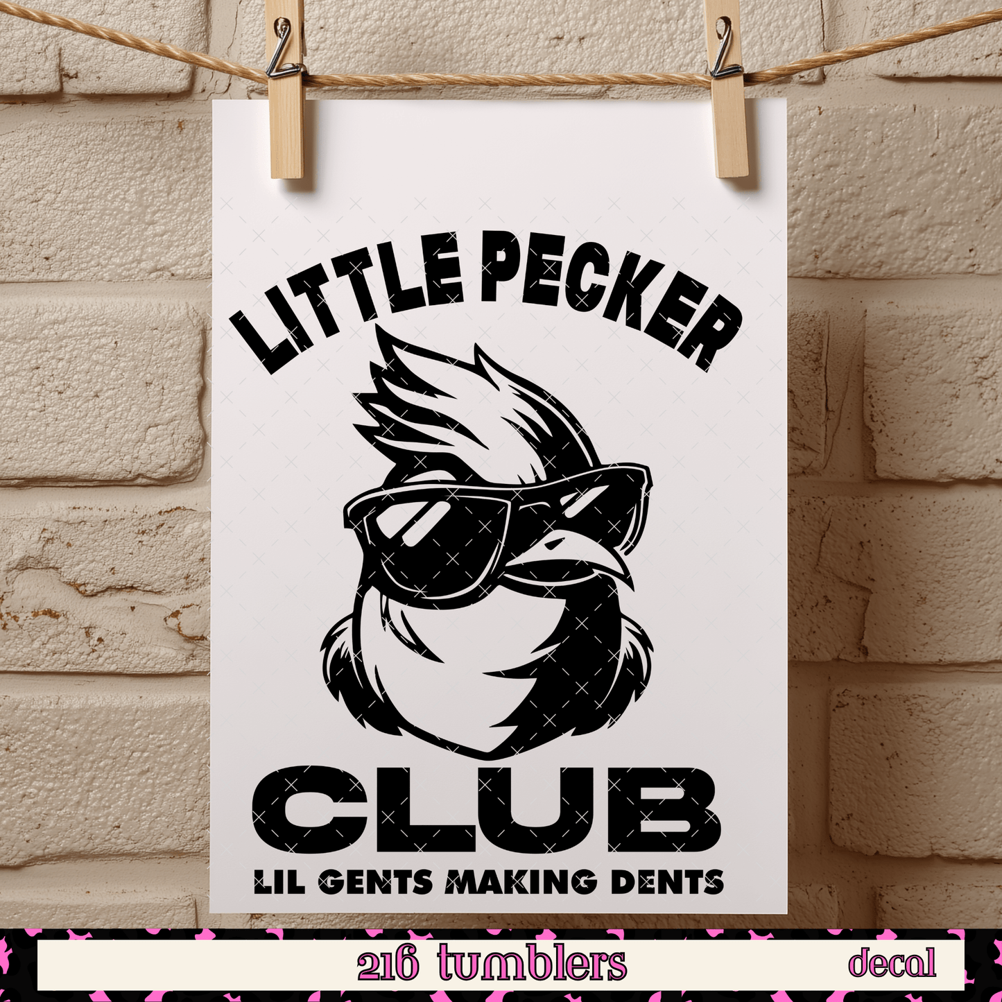 D 349 LITTLE PECKER CLUB - 216 Tumblers