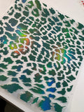 DARK GREEN HOLOGRAPHIC LEOPARD PRINT - 216 Tumblers