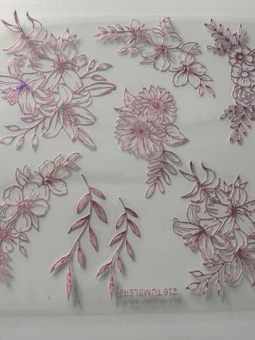 FLORAL OUTLINES - 2 COLOR OPTIONS - 216 Tumblers