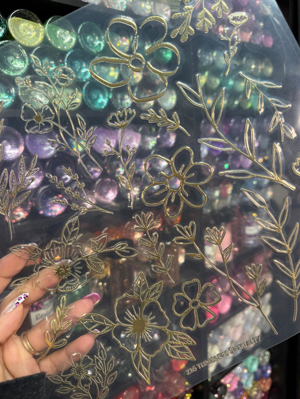 FLORAL SHEETS - METALLIC - 216 Tumblers