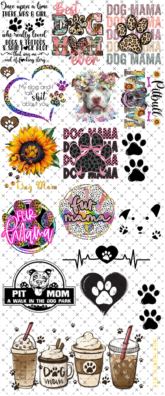 10x24 THEME SHEET - DOG MOM