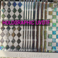 GLITTER SILVER HOLOGRAPHIC 3 DESIGN UVDTF 11.25X11.25 - 216 Tumblers