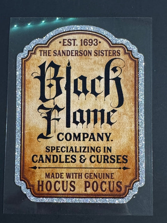 GLITTER UVDTF 114 BLACK FLAME TAN - 216 Tumblers