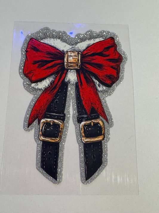 GLITTER UVDTF 399 SANTA BUCKLE BOW - 216 Tumblers
