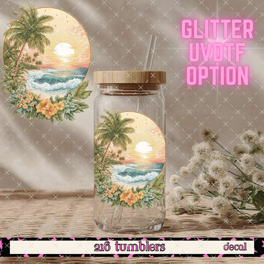 GLITTER UVDTF 403 BEACH SCENE - 216 Tumblers